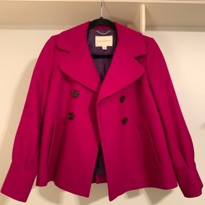 Banana Republic Fuschia peacoat